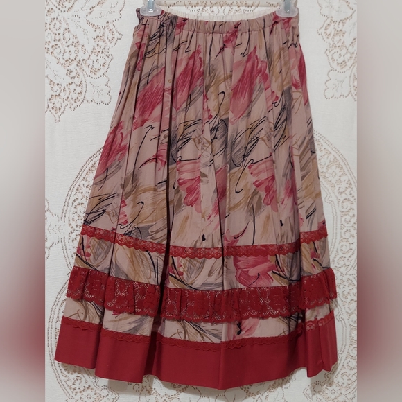 🟡 Little House Creations vintage Shirt Skirt and Sash. Size Large (InvW052) - Picture 6 of 11